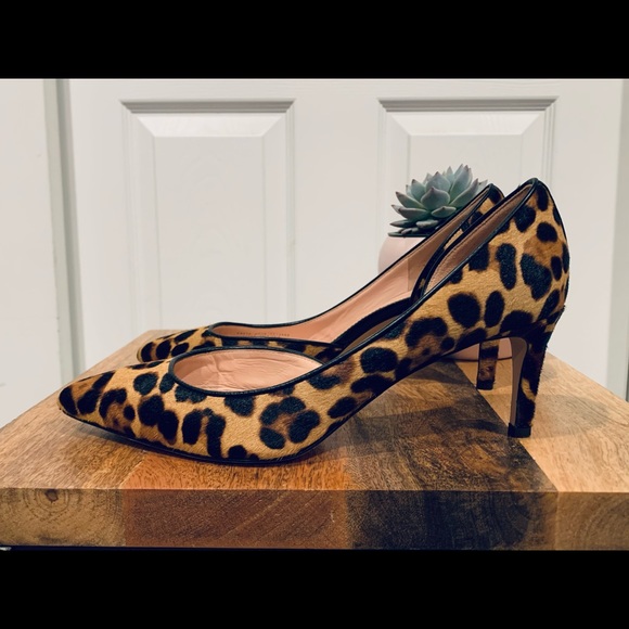 J. Crew Lucie leopard calf hair d’orsay Heels 8 - Picture 10 of 11